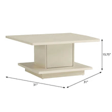White Wood Coffee Table with MDF and Honeycomb Composite Board Construction