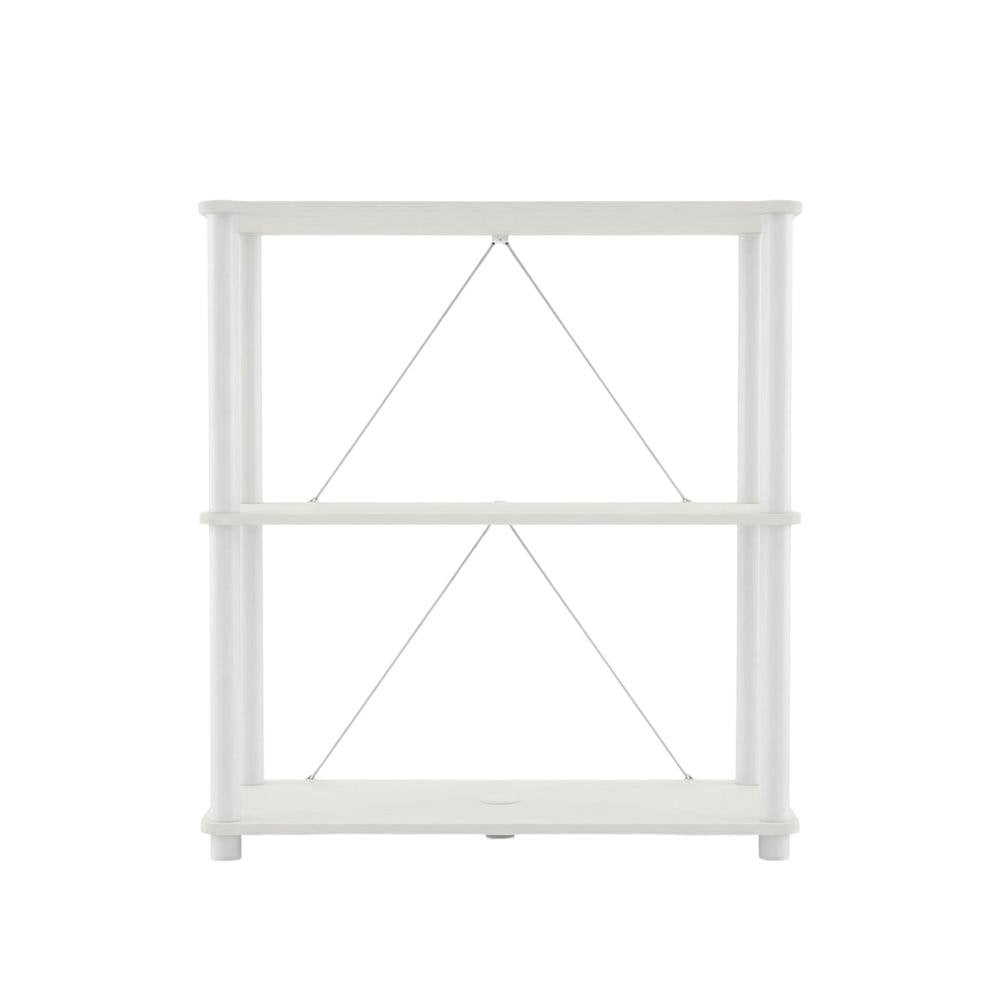 Wood 3-Tier Bookcase with Open Shelves for Living Room or Office Spaces