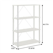 Wooden 4-Tier Bookcase with Open Shelves for Stylish Storage