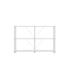White Standing Shelf – 3 Tier Display Shelf with Horizontal Bookshelf Design