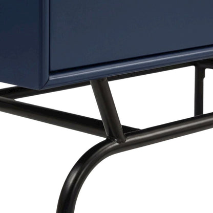 Blue TV Stand for 65-inch TVs with 3 Drawers in Engineered Wood