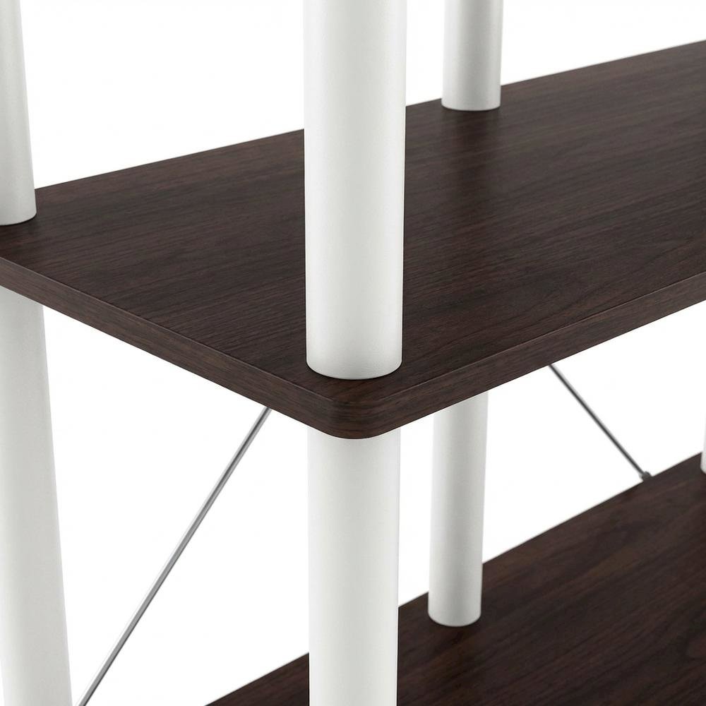 Wooden 4-Cube Shelves Open Bookcase with Storage Compartments