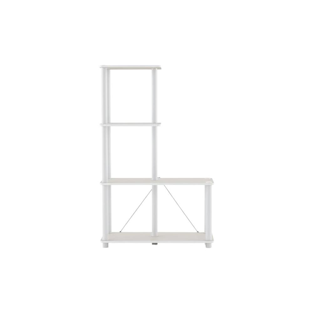 Wood 4-Cube Shelves Open Bookcase with versatile storage and modern design