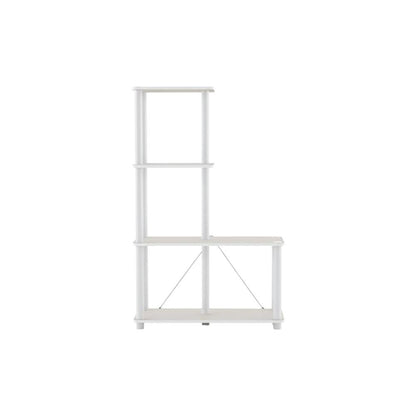 Wood 4-Cube Shelves Open Bookcase with versatile storage and modern design