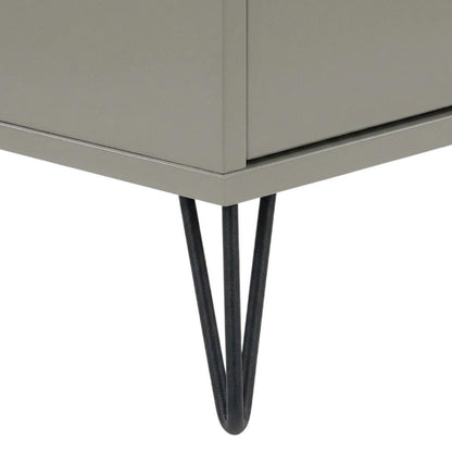 Modern Gray Wood Corner TV Stand with Multi-Storage Compartments