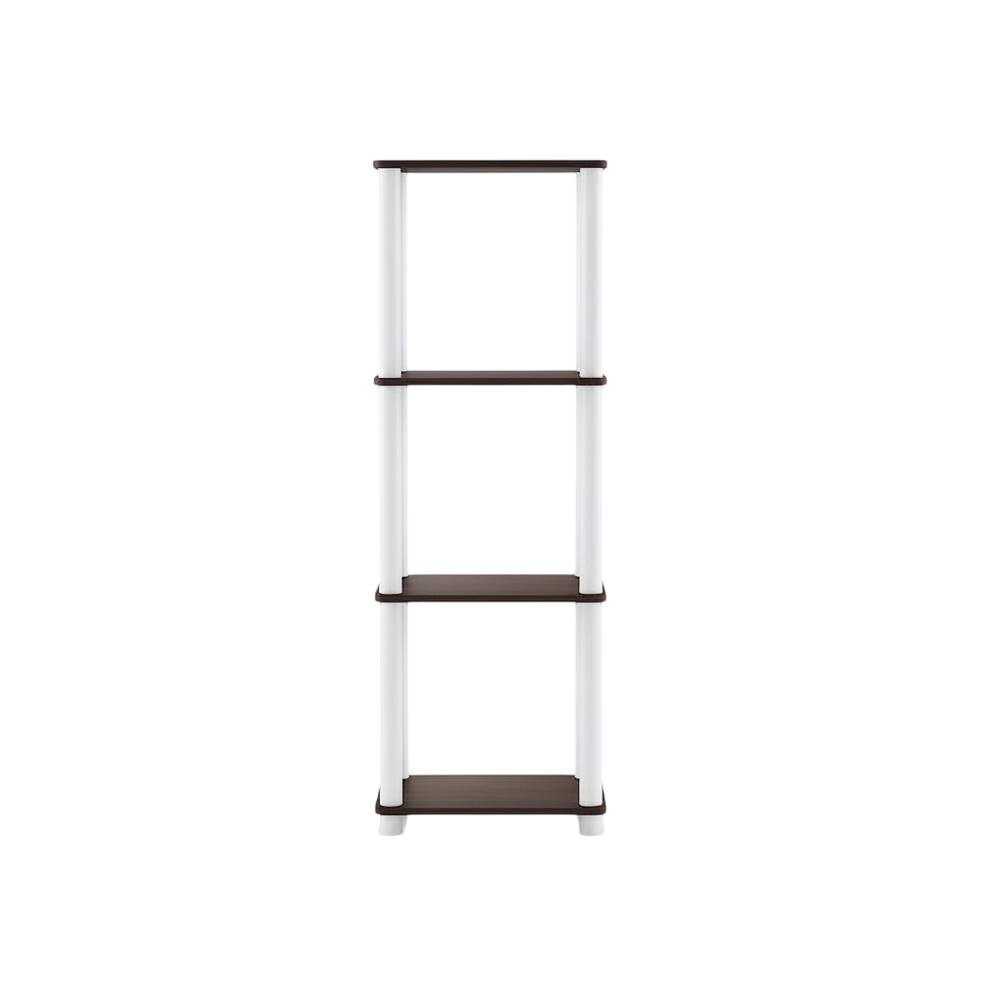 Wooden 4-Tier Open Bookcase with Spacious Shelves for Living Room or Office