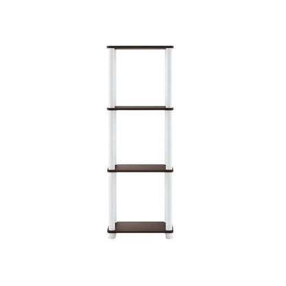 Wooden 4-Tier Open Bookcase with Spacious Shelves for Living Room or Office