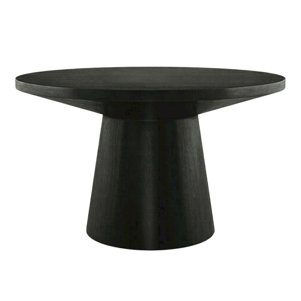 Round Solid Wood Coffee Table with Durable Finish for Modern Living