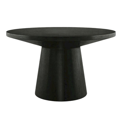 Round Solid Wood Coffee Table with Durable Finish for Modern Living