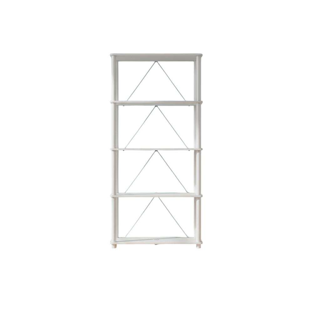 Sturdy 5-Tier Wooden Open Bookcase for Home and Office Storage