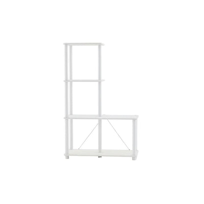 Wood 4-Cube Shelves Open Bookcase with Storage Compartments