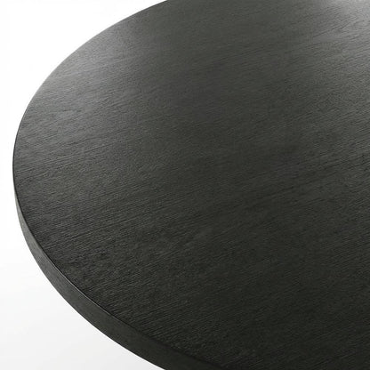 Round Solid Wood Coffee Table with Durable Finish for Modern Living