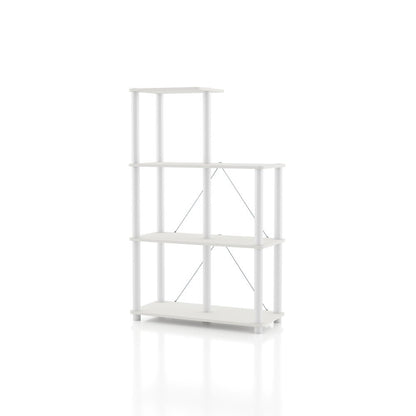 White Bookcase – 5 Cube Storage Organizer with Open Cubby Shelf Design