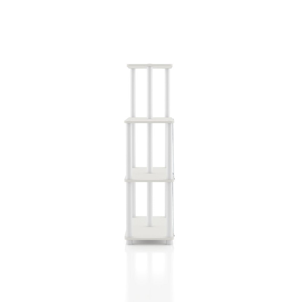 White Bookcase – 5 Cube Storage Organizer with Open Cubby Shelf Design