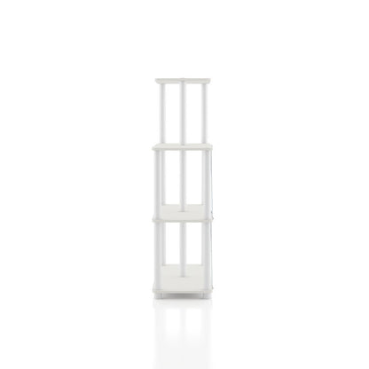 White Bookcase – 5 Cube Storage Organizer with Open Cubby Shelf Design