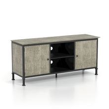 Gray Industrial TV Stand – 60 Inch Wide Entertainment Center For Living Room