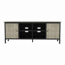 Gray Industrial TV Stand – 72 Inch Wide Entertainment Center For Living Room