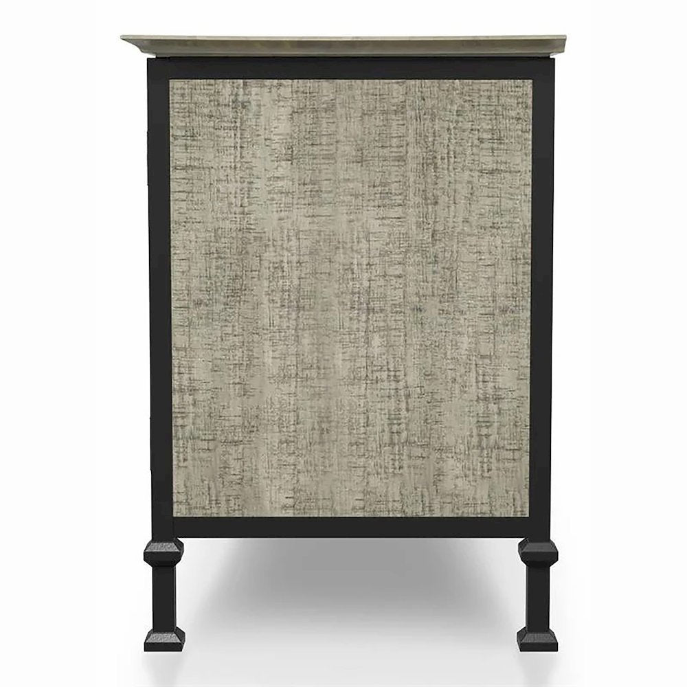 Gray Industrial TV Stand – 72 Inch Wide Entertainment Center For Living Room