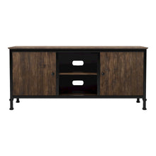 Brown Industrial TV Stand – 60 Inch Wide Entertainment Center For Living Room