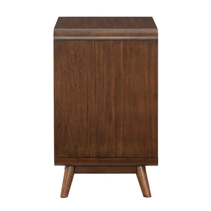 Brown Wooden Nightstand – 1 Drawer Side Table for Bedroom Décor and Storage