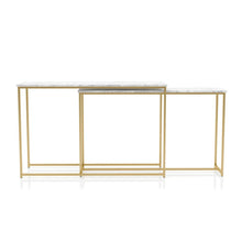 White Set of 2 Nesting Tables – Narrow Long Sofa Tables for Behind Couch
