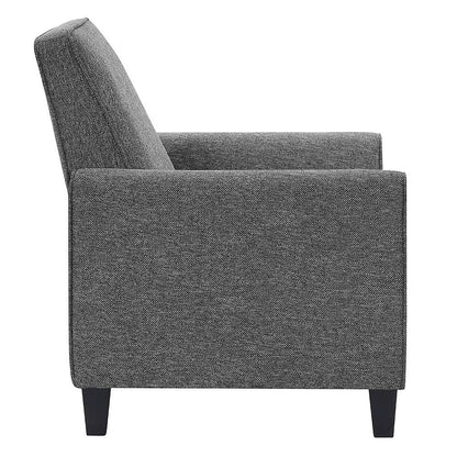 Gray Recliner Chair - Upholstered Sofa Chair with Push Back for Living Room