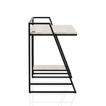 White Writing Desk – Metal Computer Desk or Home Office Table with USB