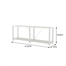 Wood 2-Tier Open Shelves Bookcase with Spacious Storage