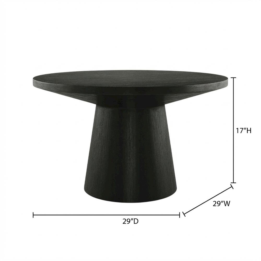 Round Solid Wood Coffee Table with Durable Finish for Modern Living