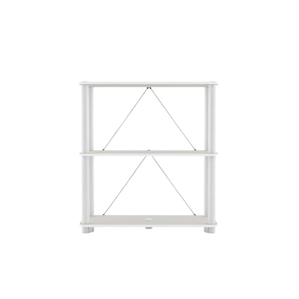 Wooden 3-Tier Open Bookcase with Spacious Shelves for Versatile Storage