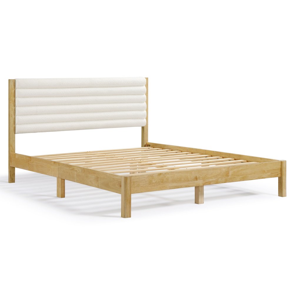 Furniture of America Mansta Bed with Upholstered Headboard
