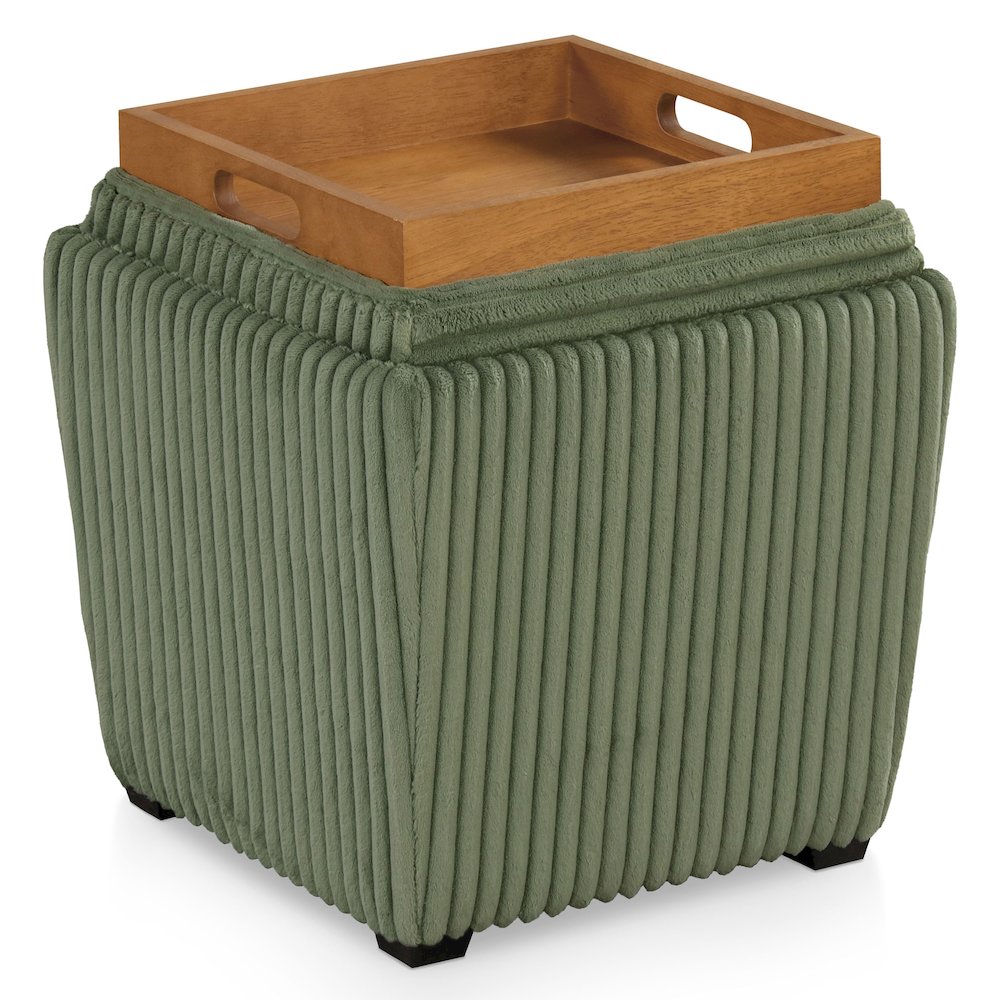Furniture of America Danter Ottoman with Flip Top Tray