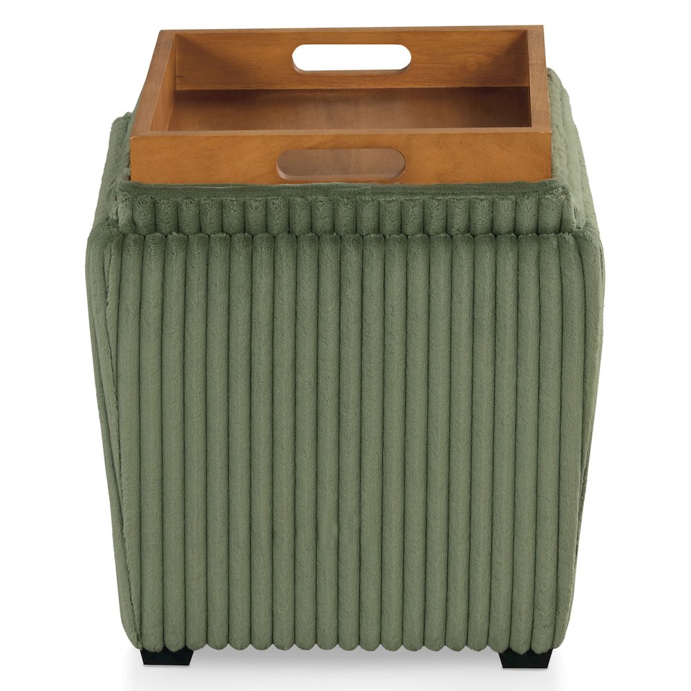 Furniture of America Danter Ottoman with Flip Top Tray