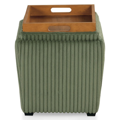 Furniture of America Danter Ottoman with Flip Top Tray