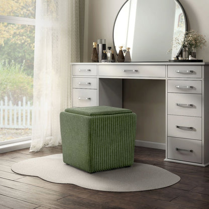 Furniture of America Danter Ottoman with Flip Top Tray