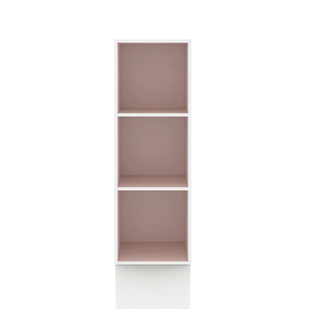 Seni Stackable Wood 3-Cube Bookcase