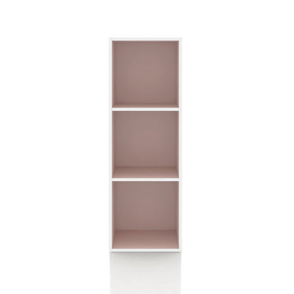 Seni Stackable Wood 3-Cube Bookcase
