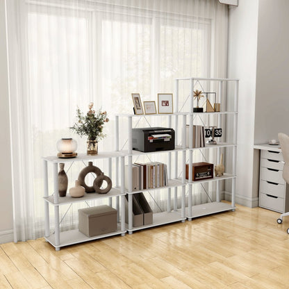 Seni 3-Tier 27-Inch Shelves Wood Open Bookcase