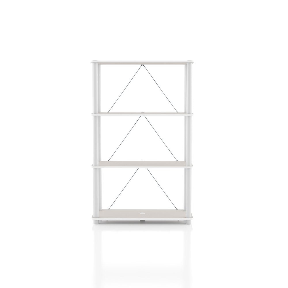 Seni 4-Tier 27-Inch Shelves Wood Open Bookcase