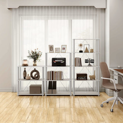 Seni 4-Tier 27-Inch Shelves Wood Open Bookcase
