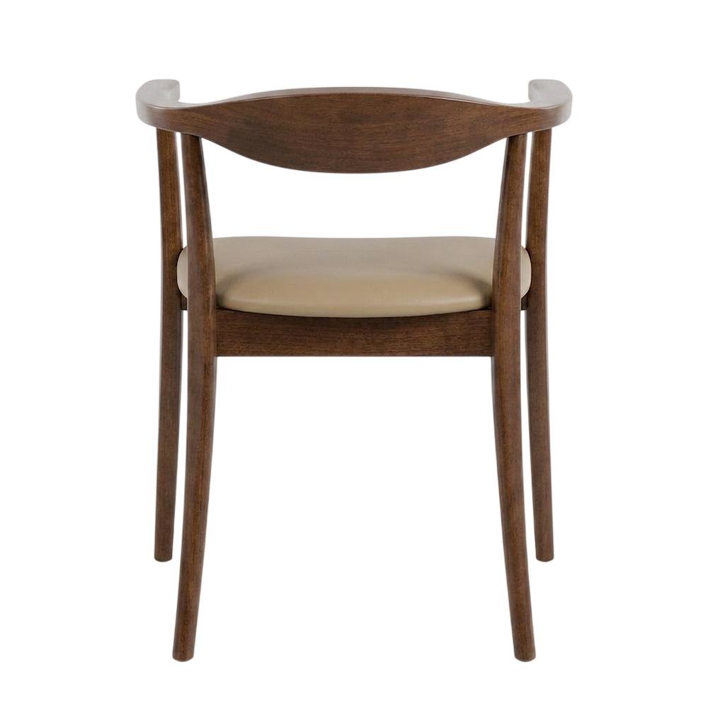 Rich Walnut Solid Wood Dining Chairs (Set of 2) with Comfortable Seating
