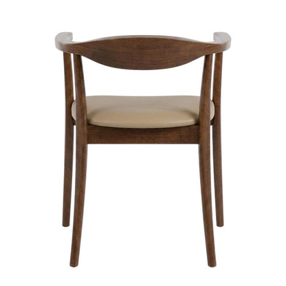 Rich Walnut Solid Wood Dining Chairs (Set of 2) with Comfortable Seating