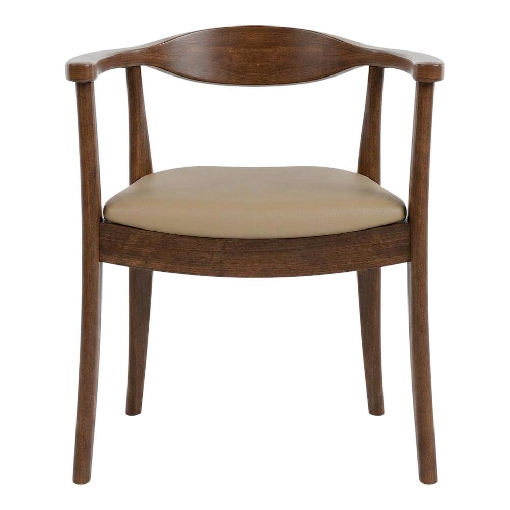 Rich Walnut Solid Wood Dining Chairs (Set of 2) with Comfortable Seating