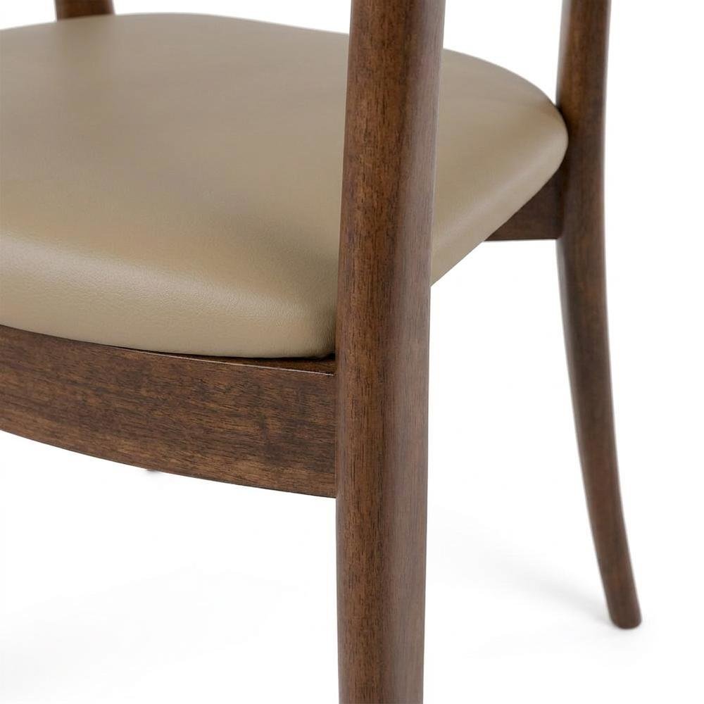 Rich Walnut Solid Wood Dining Chairs (Set of 2) with Comfortable Seating