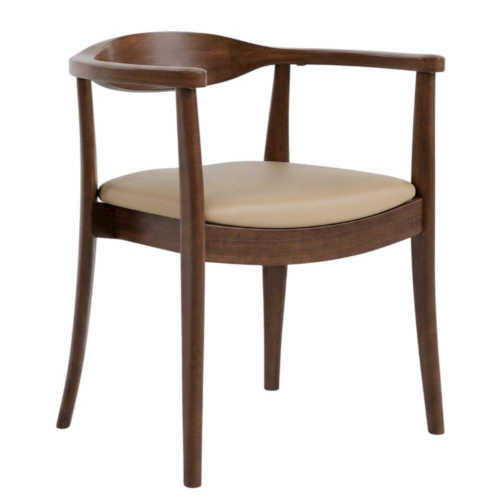 Rich Walnut Solid Wood Dining Chairs (Set of 2) with Comfortable Seating