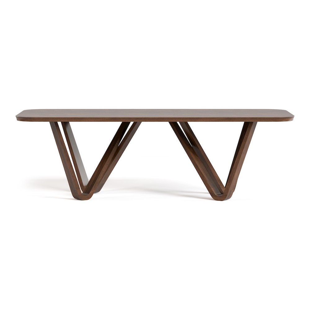 Ralmon Rich Walnut Solid Wood Dining Table