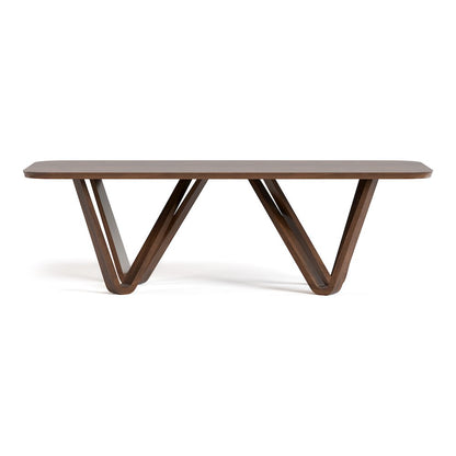 Ralmon Rich Walnut Solid Wood Dining Table