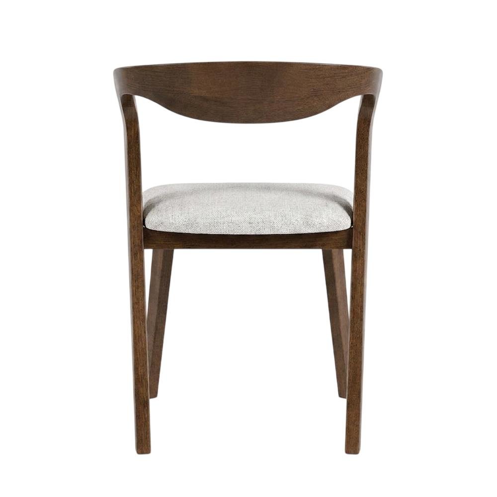 Rich Walnut Dining Chairs with Solid Wood Construction in Set of 2