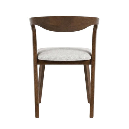Rich Walnut Dining Chairs with Solid Wood Construction in Set of 2