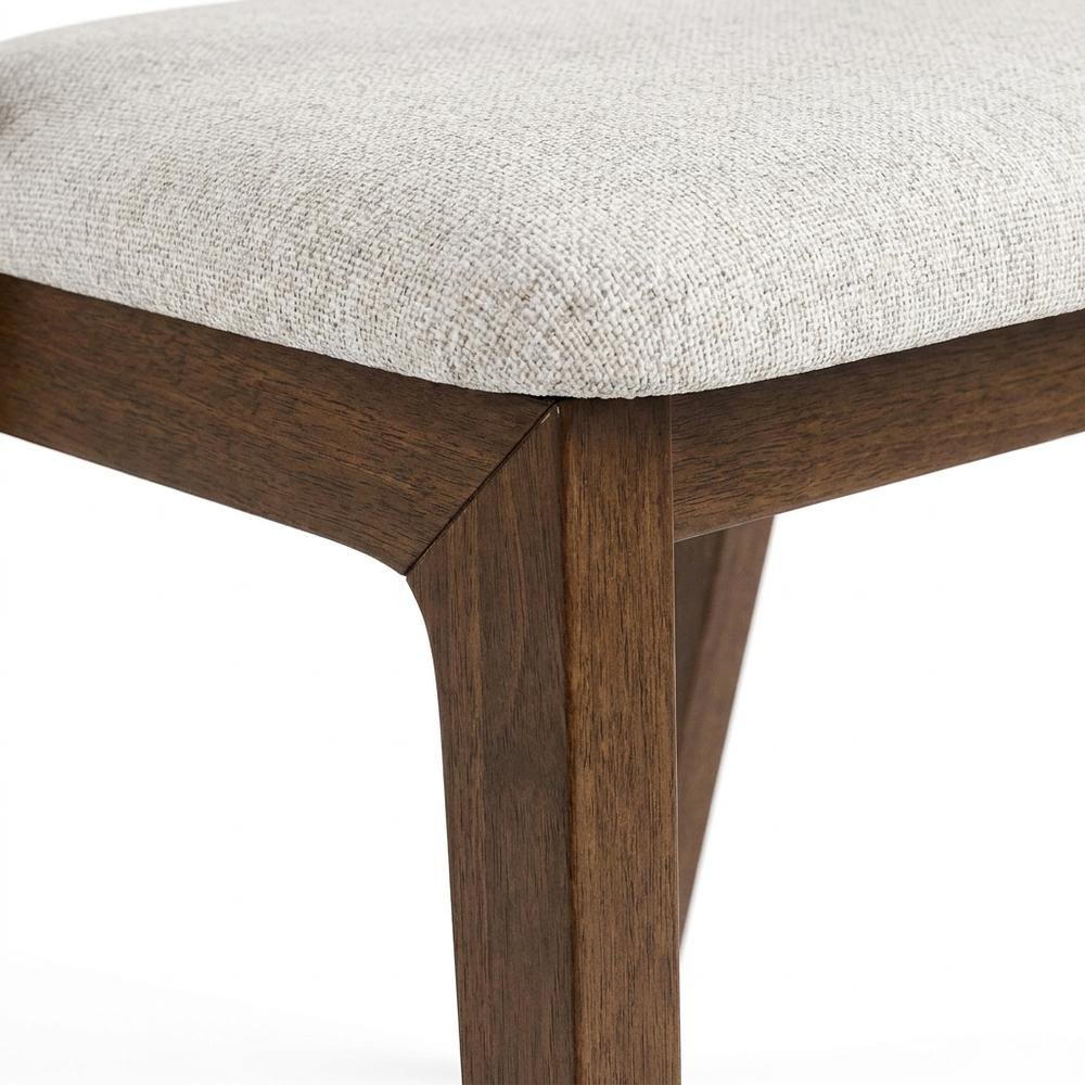 Rich Walnut Dining Chairs with Solid Wood Construction in Set of 2